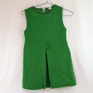 Vintage Girl's Green  A-Line Dress 1960s